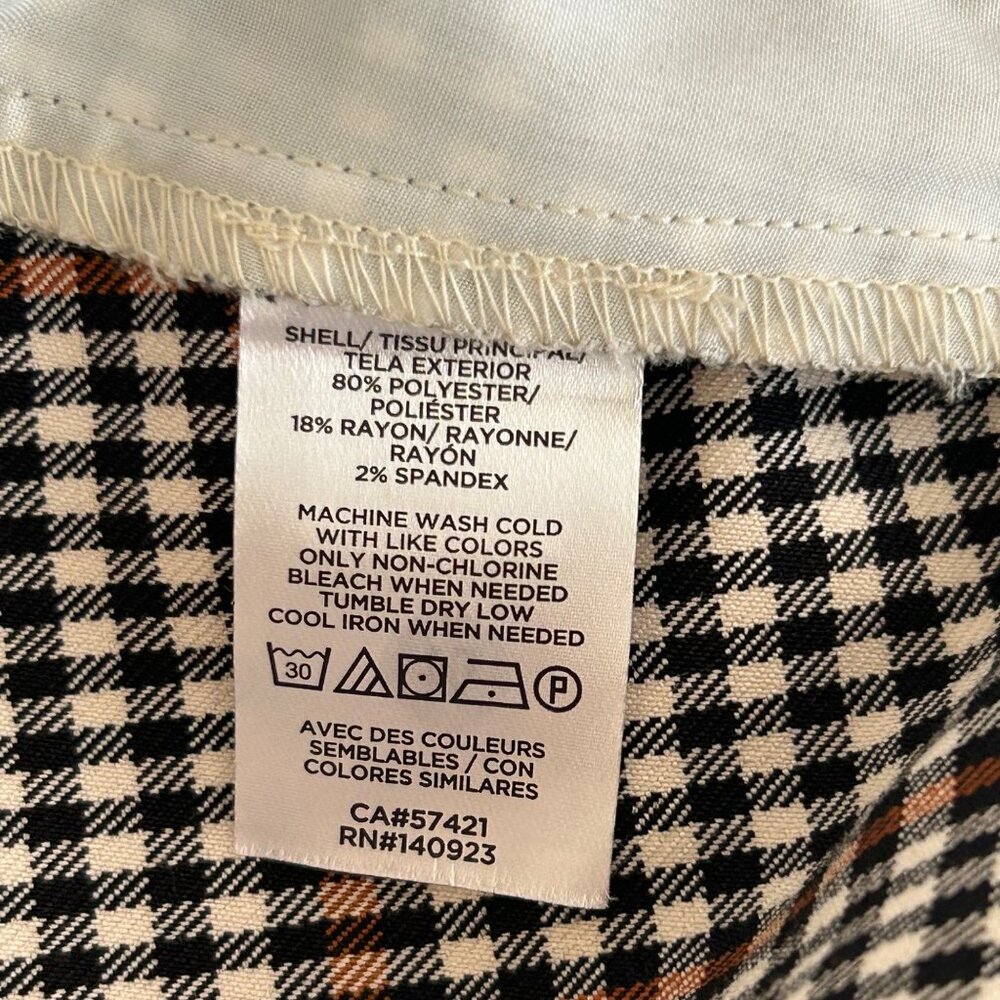 LOFT Business Casual Plaid Print Skirt - Size 4 - Picture 7 of 7